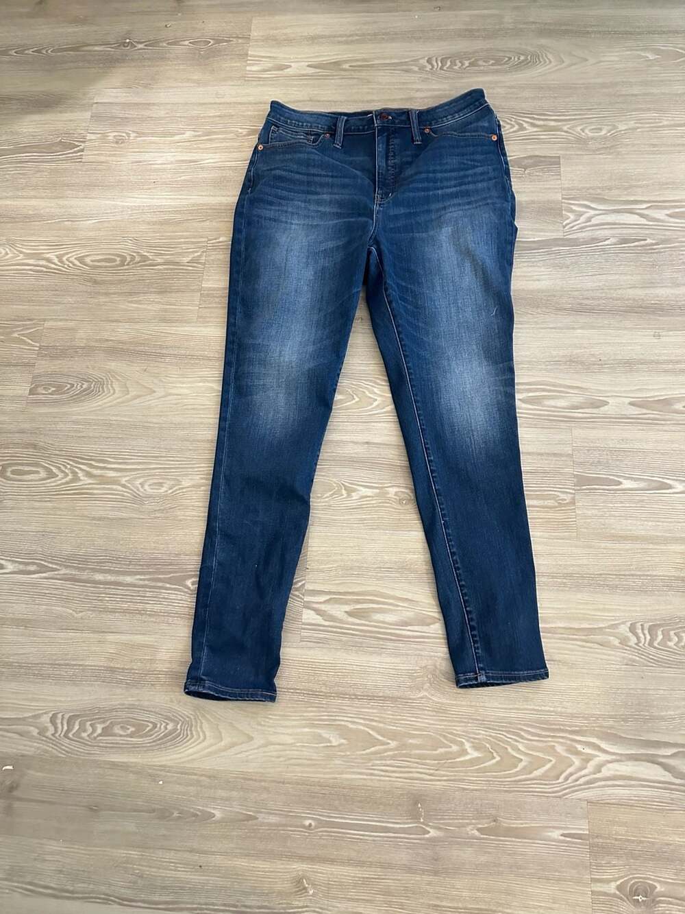 Madewell Curvy High-Rise Skinny Jeans Size 32T Dark Wash Denim